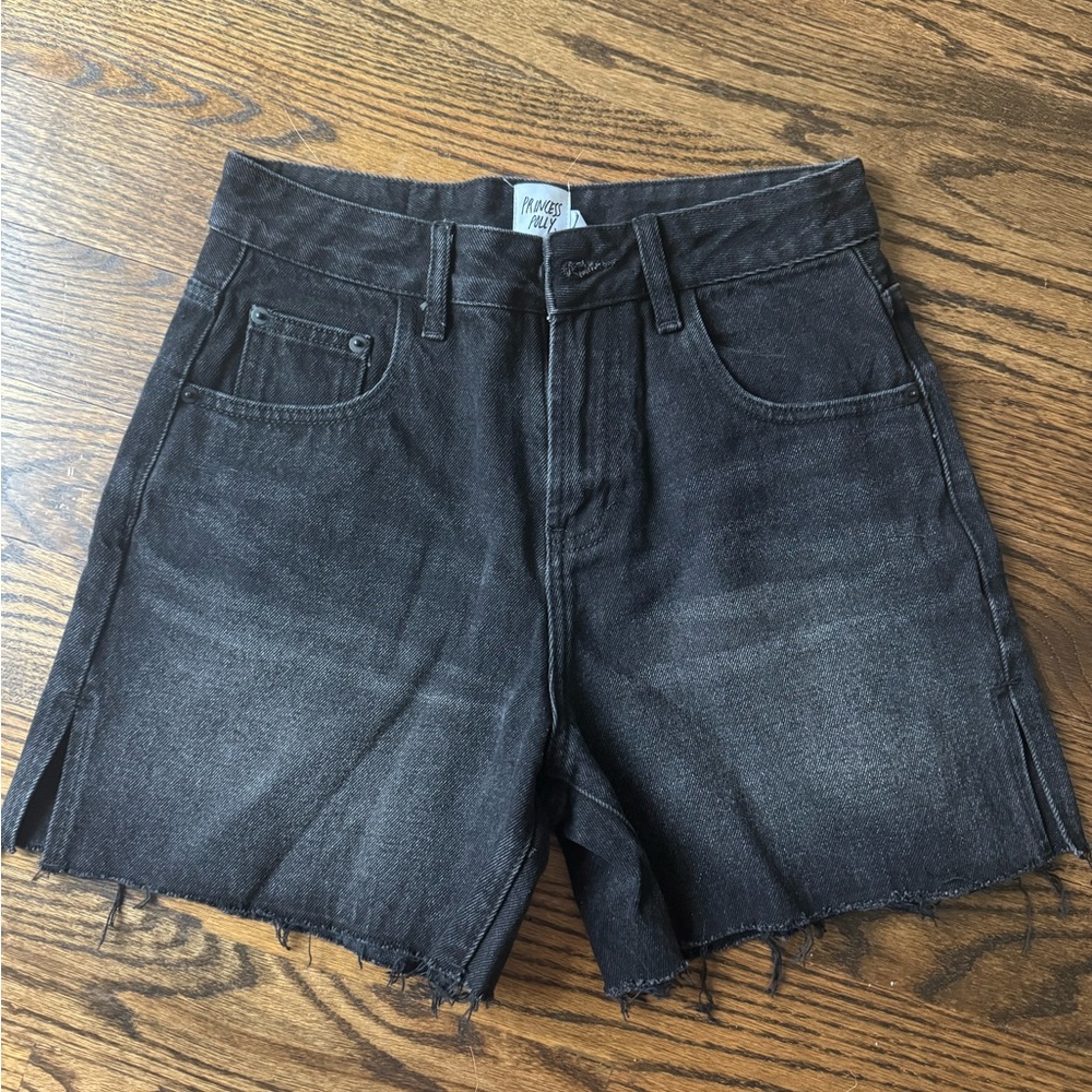 Princess Polly Black Jean Shorts